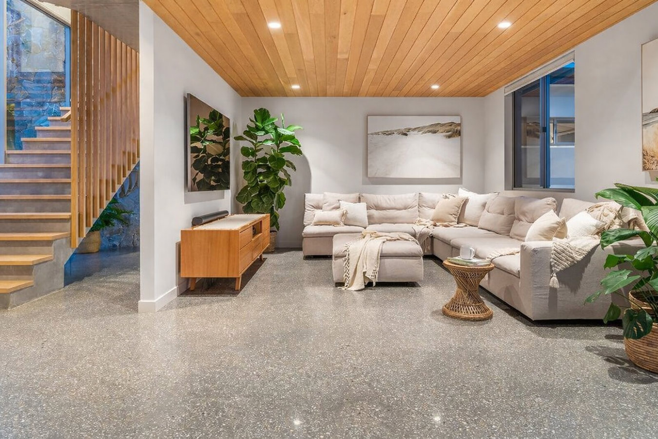 Concrete floor installation